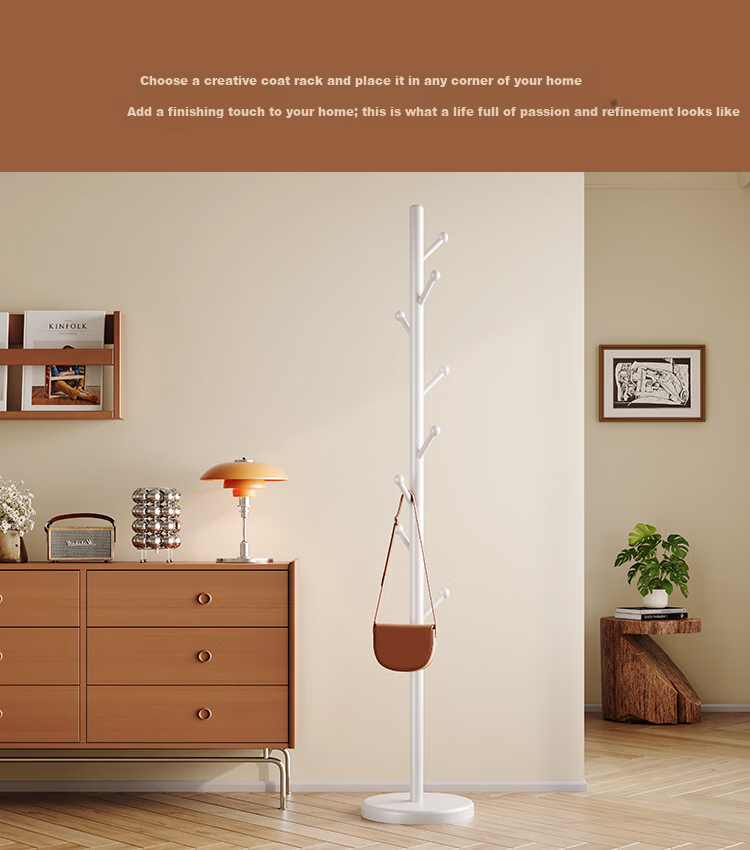 Yicai Nianhua European Style Floor Coat Rack Metal Standing Clothes Hanger Simple Corner Bag Hanger 5065-BK 22