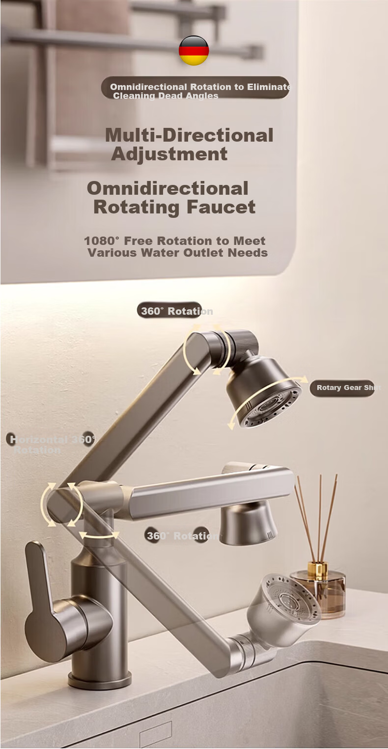 Rosecret Stainless Steel Basin Faucet Bathroom Sink Mixer Tap Hot and Cold Water Faucet Germany 9