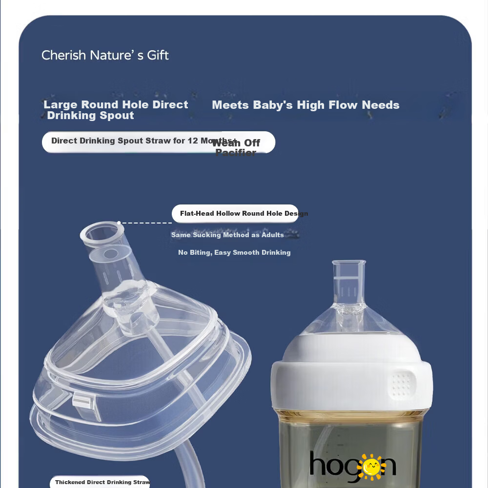 BAYTIM Compatible Hegen Gravity Ball Bottle Accessory Nipple Gravity Ball Straw Accessory with Original Nipple 1