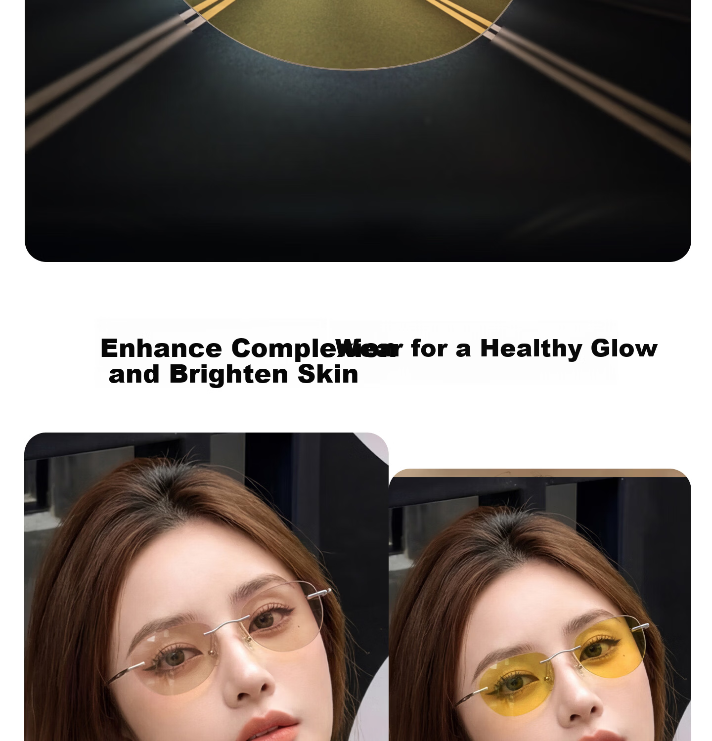 CAPONI Frameless Titanium Night Vision Sunglasses Women Photochromic Day and Night Dual-Use UV Protection Driving Sunglasses Men 7