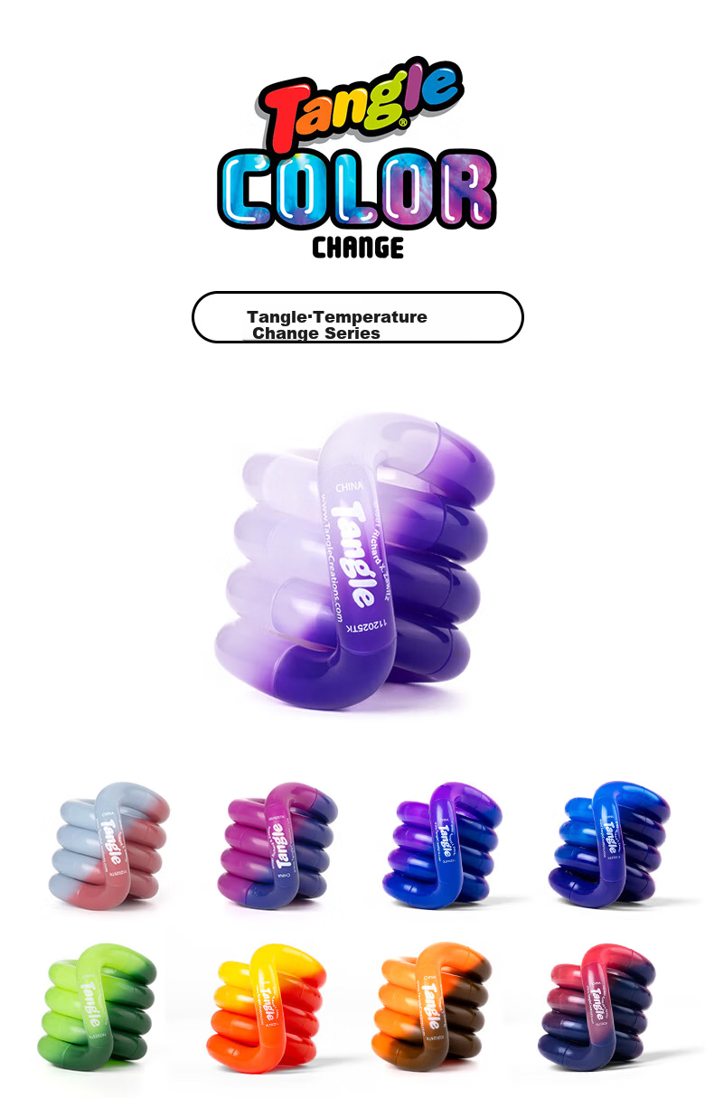Tangle Official Temperature-Change Series Kids' Day Gift ADHD Training Color-Changing Stress Relief Toy 1