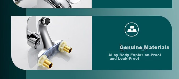 IVORPO [Germany] Dual-Hole Basin Faucet Hot and Cold Water Two-in-One Bathroom Washbasin Faucet 19