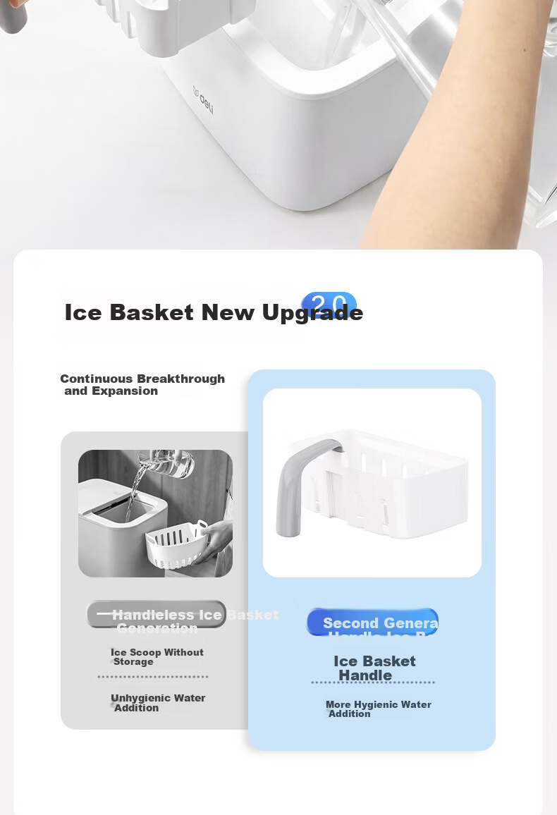 Deli LD670 Mini Portable Home Ice Maker Small Power Automatic Bullet Ice Machine for Dormitory New Arrival 6