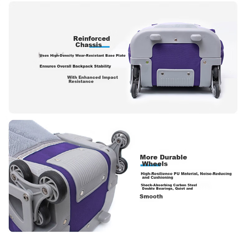 Kyosho Trolley School Backpack Large Capacity for Elementary and Middle School Students Purple 11