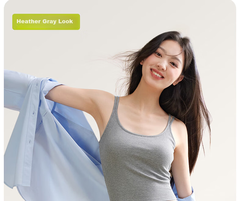 MiiOW Women's Modal Ice Silk Cooling Camisole Vest Summer Sports Back Design with Chest Pad Inner Wear Outer Wear Base Shirt 18