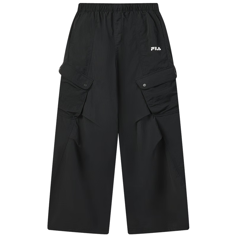 FILA Official Women's Woven Long Pants 2026 Summer New Loose Fit Sun Protection Cooling Cargo Pants