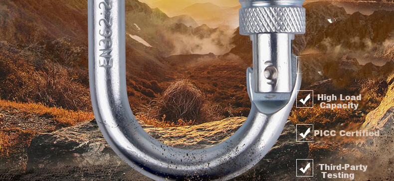 Gorm Outdoor Climbing O-Shaped Main Lock 25kN Steel Carabiner GM908 2