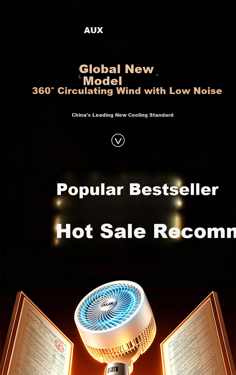 AUX Storm Mosquito Repellent Electric Fan High Wind Power Pedestal Air Circulation Fan Retractable Foldable Electric Fan Bedroom Home 2026 New Mosquito Repellent Fan Price Protection 618 3