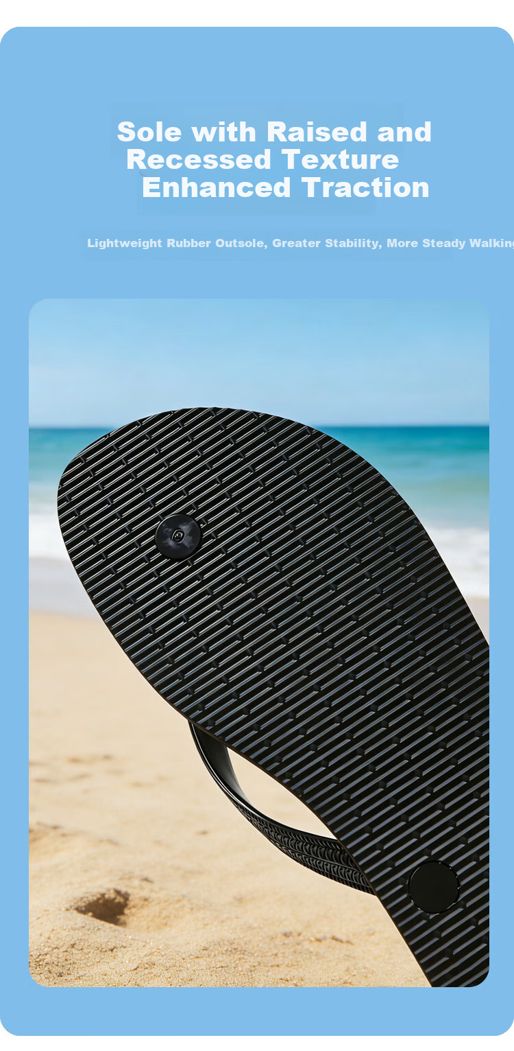 JD Jingzao Unisex Herringbone Flip Flops Beach Swimming Casual Summer Soft Sole Sandals Gray Size 39-40 7