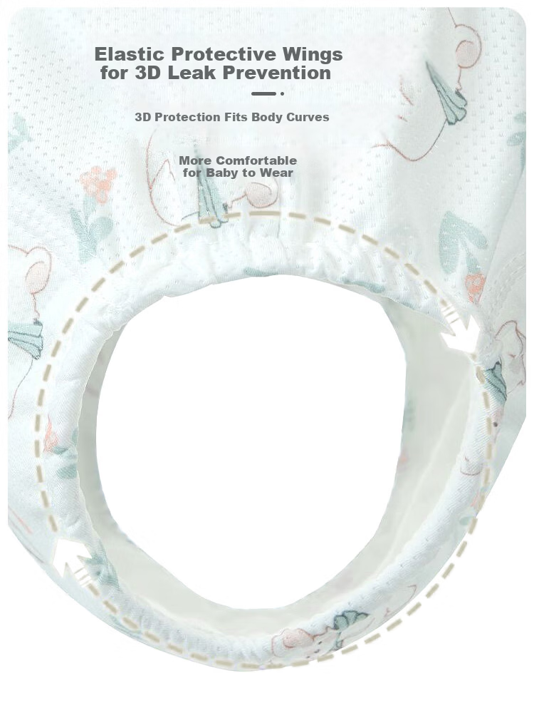 9i9 Baby Washable Diaper Pants Summer Toilet Training Mesh Breathable Infant Learning Pants Leakproof Underwear 2-Pack L 7