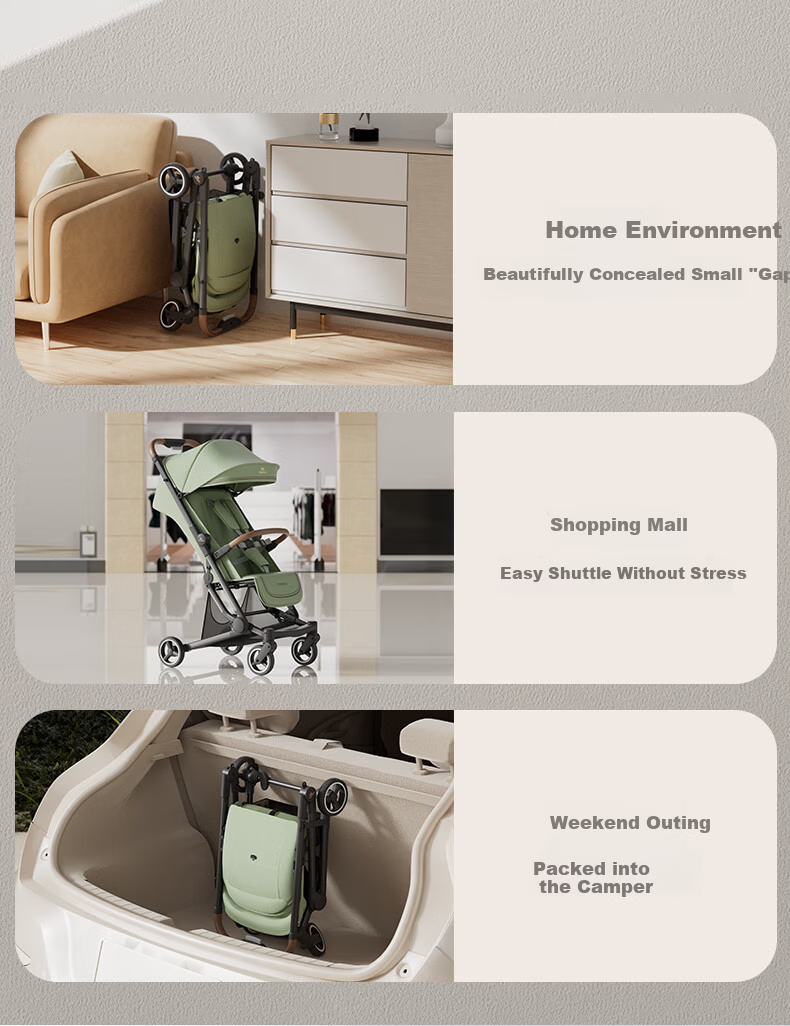 YEEHOO Youxing Baby Stroller Lightweight High-View Shock-Absorbing Reclining Seat Gravel Gray 3