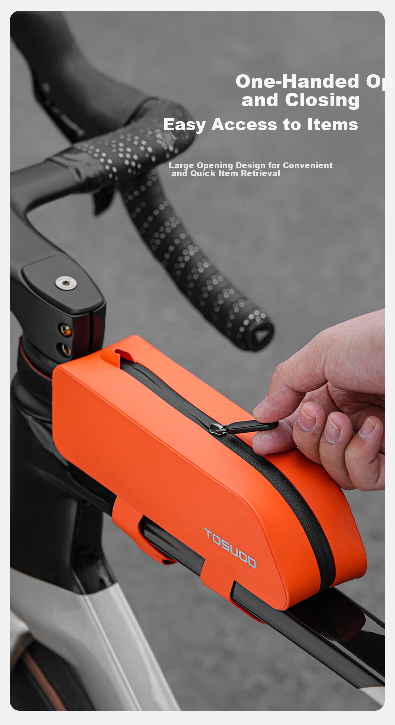 Captain Tas Waterproof Bicycle Frame Bag Front Tube Bag Cycling Accessories Black 6