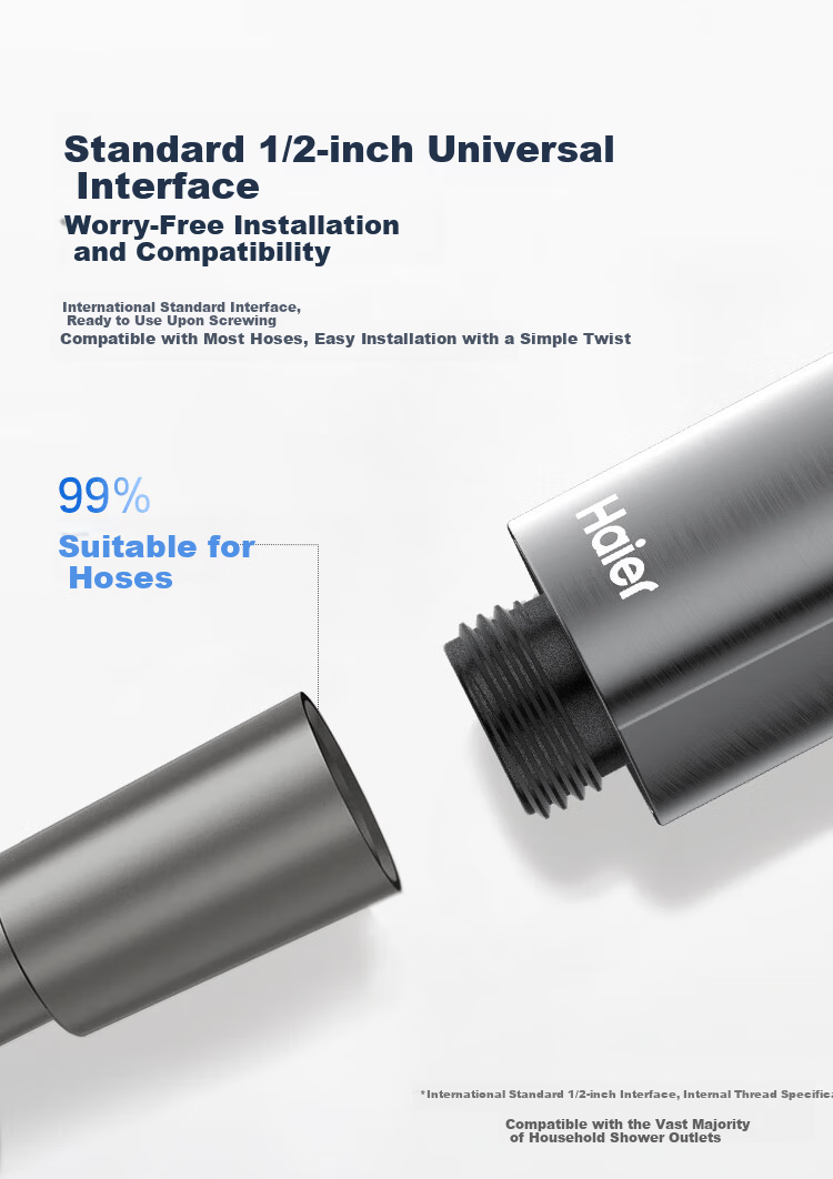 Haier Handheld Shower Head 3+1 Water Modes Anti-Scale Strong Pressure Boost Handheld Shower P331 8