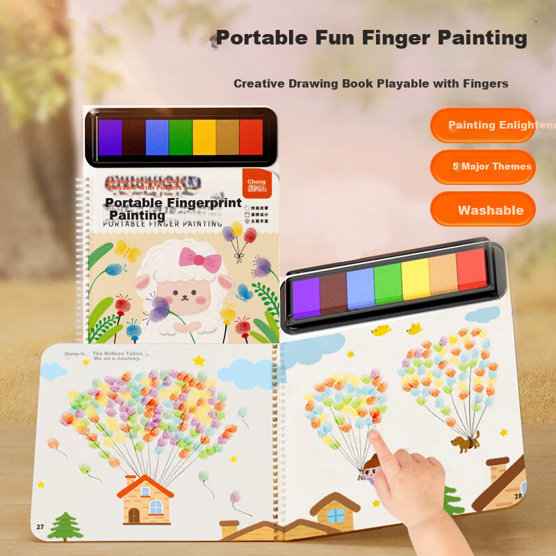 JEPPE Children's Foldable DIY Coloring and Drawing Book for Ages 3-6, Art Sketchbook, Boys and Girls Children's Day Gift 1