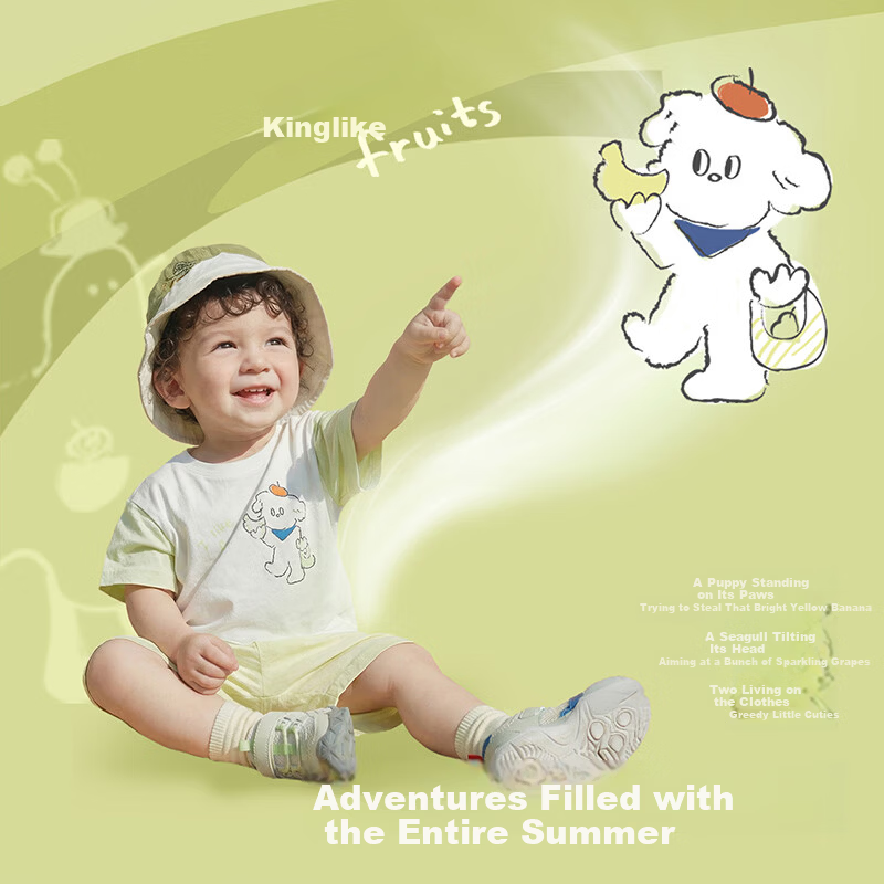 Balabala Baby Short Sleeve Set Infant Summer Outfit 2026 New Boys Girls T-Shirt Pants Cute Fashion