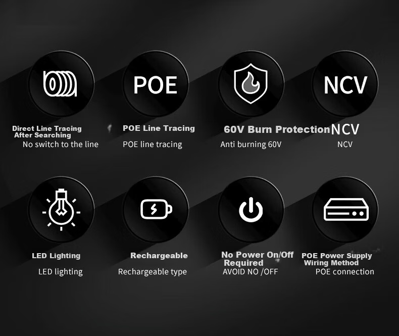 Smart Mouse NF-802MG Multifunction Cable Tracker Shielded Noise Network Cable Locator POE Live Line Tester 1