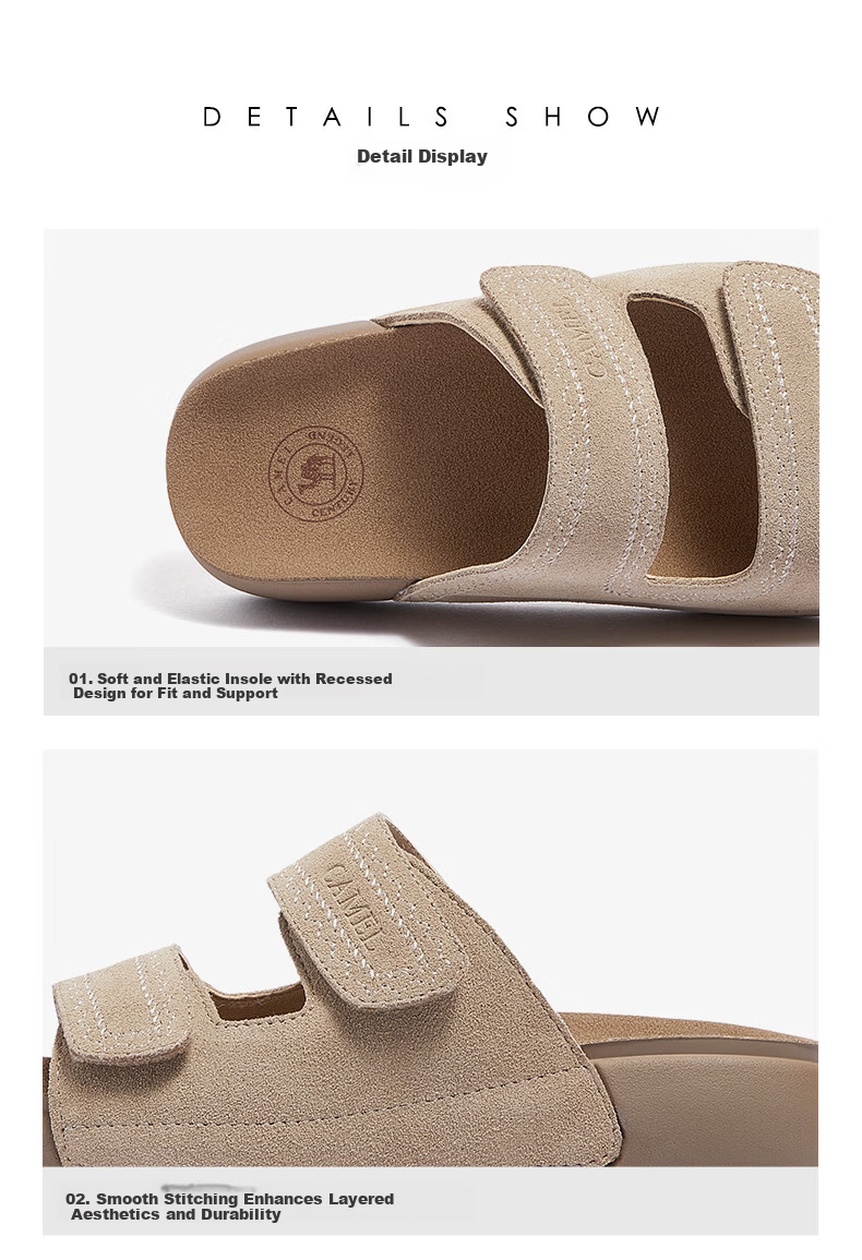 CAMEL Women's Casual Double Strap Sandals L26M504056 Coffee Color Size 37 15