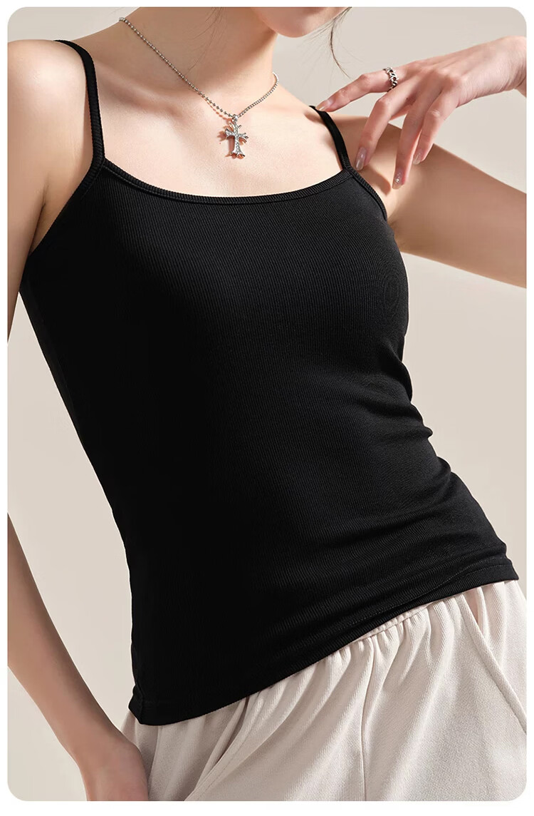 Miiow Women's Camisole 2026 New Spring Summer Outerwear Side Coverage Beautiful Back Sleeveless Base Layer Top for Women 16