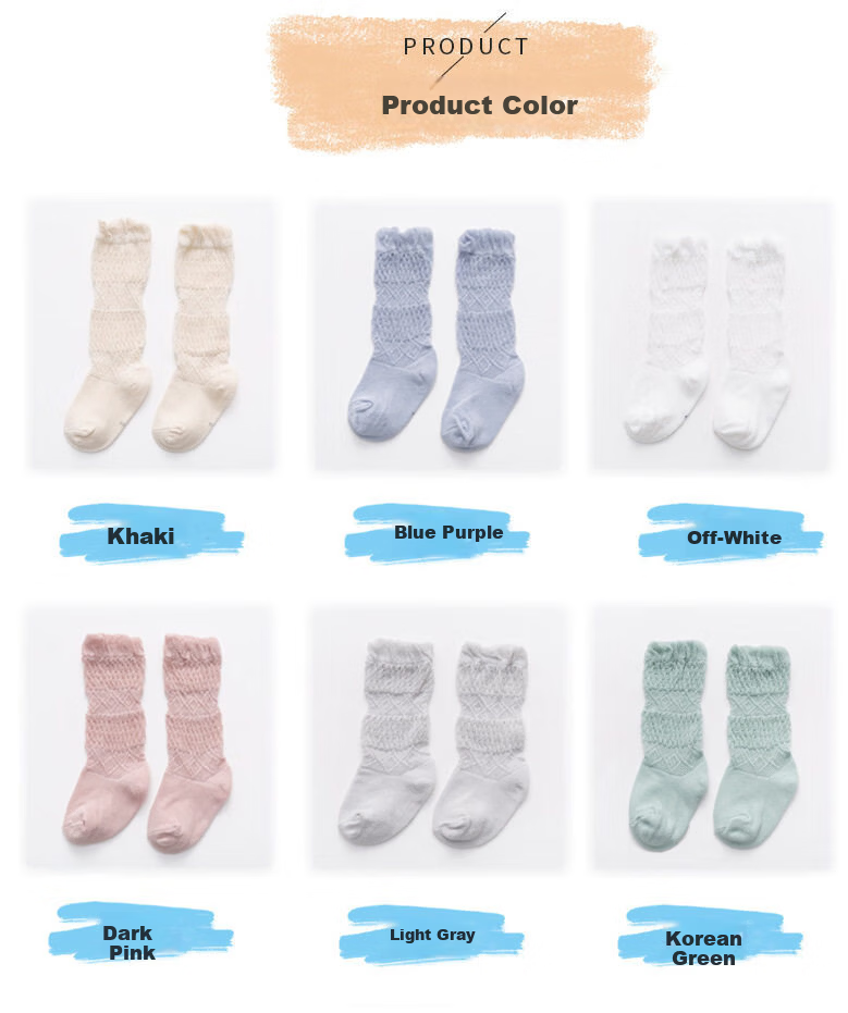 JOYNCLEON Baby Long Socks Summer Thin Over-the-Knee Newborn Anti-Mosquito High Tube Socks Jyf183133 13