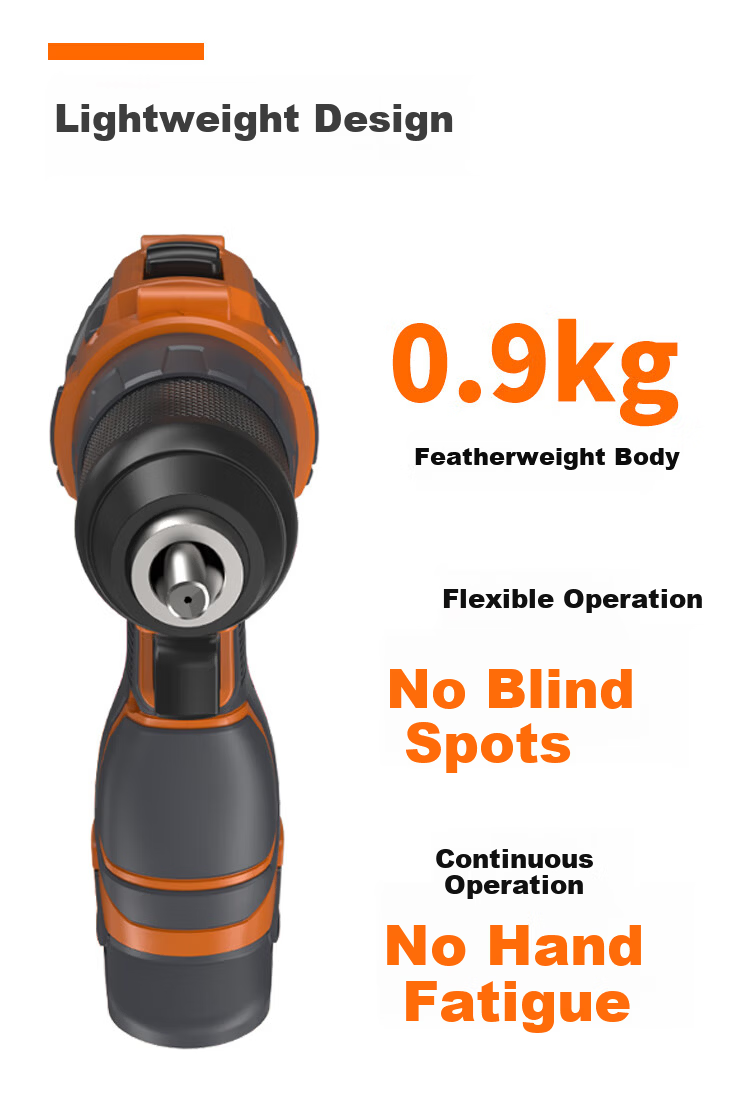 ANCHOR 16.8V Brushless Cordless Drill Lithium Electric Screwdriver DCE8 55Nm Dual Battery 2.0Ah Plastic Case 6