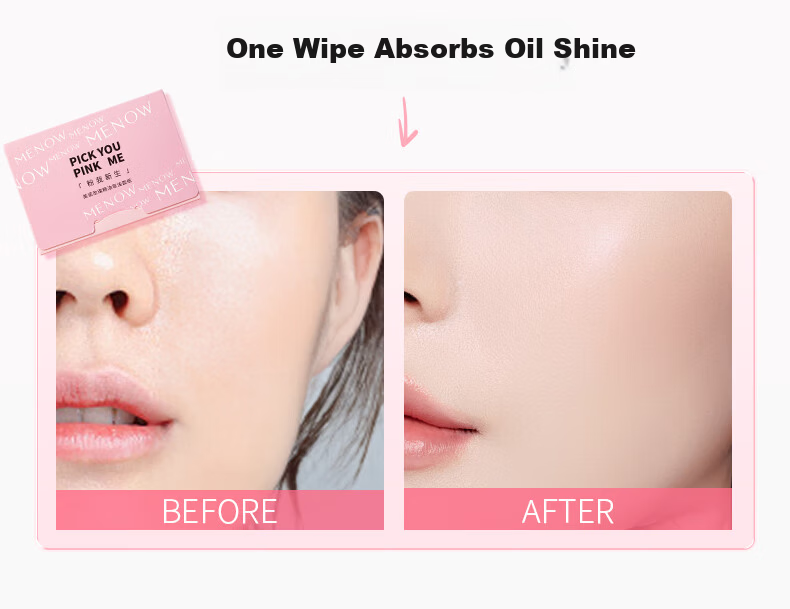 Minoo Oil Absorbing Paper for Women and Men, Facial Oil Control with Puff, Portable Oil Blotting Sheets 3
