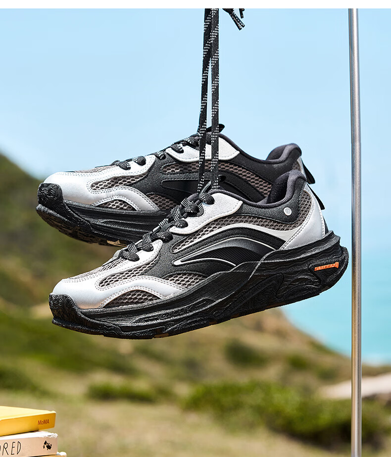 361° Wuren Outdoor Sports Shoes for Men, Commuter Thick-Soled Wear-Resistant Shock-Absorbing Wide-Fit Casual Running Shoes 672636771-1 42
