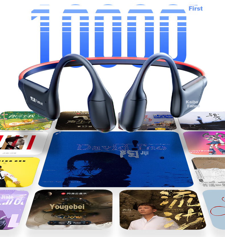 Fanmu Bone Conduction Bluetooth Sports Gaming Earphones IP55 Dustproof Waterproof 32GB Storage MP3 Open Wireless Non-In-Ear Running Cycling Marathon M5 Black 19