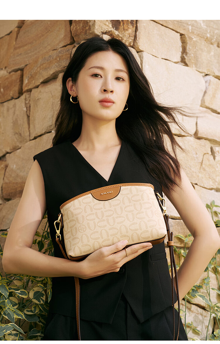 Aokang Women's Bag 2026 New Retro Small Square Phone Bag Luxury Crossbody Shoulder Bag Birthday Gift for Wife and Mom 13