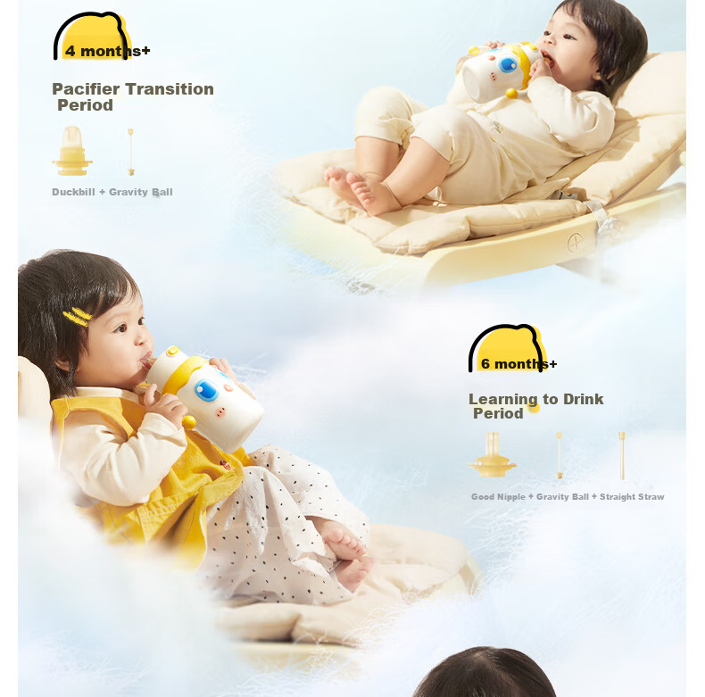 Huang Chong Big Eye Cute Children's Insulated Water Bottle Universal Direct Drinking Spout Original Replacement Part 2