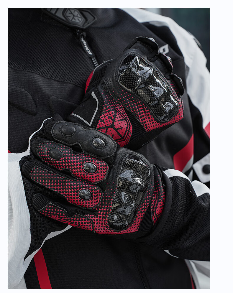 SCOYCO MC230 Motorcycle Gloves, Full-Finger Carbon Fiber Motorcycle Gloves, Anti-Fall, Wear-Resistant, Breathable, Suitable for Riding All Seasons, for Men And Wome 19