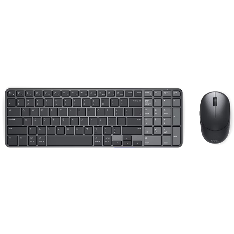 DELL Wireless Keyboard and Mouse Combo Dual-Mode Long Battery Life Ergonomic Compact Rechargeable Keyboard and Mouse Compatible with MacOS KM746