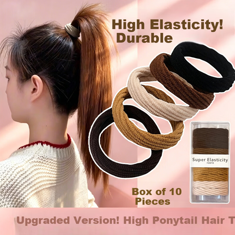 Beauty Note High Elastic Hair Tie for Women, Hair Band, No Hair Damage, Rubber Band, Student Hair Accessory for High Ponytail and Bun