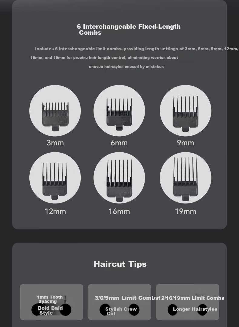 Qiman Professional Electric Hair Clipper Barber Haircut Trimmer Oil Head Salon Barber Shop Electric Hair Trimmer Gradient Engraving Adult Haircut Tool Full Set 2026 New Model 17