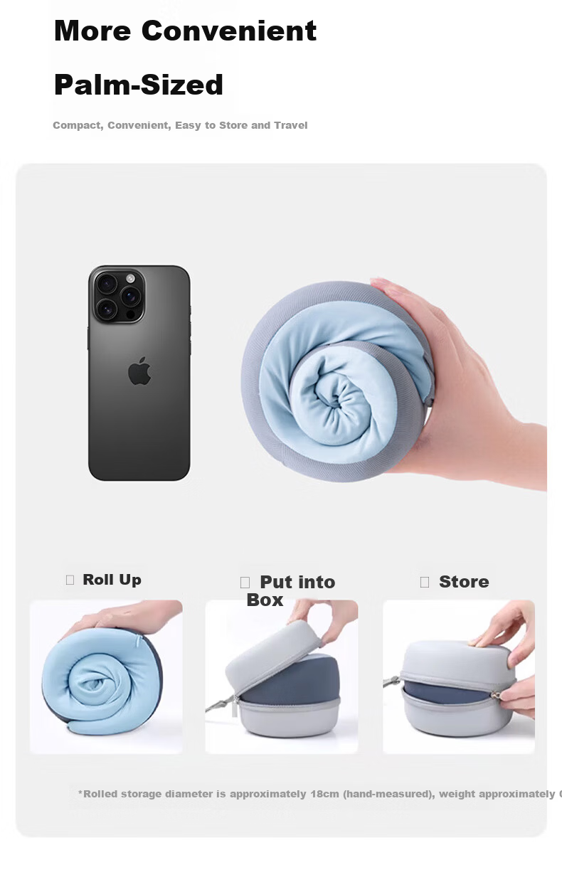 Zhunhang Neck Support U-Shaped Pillow Travel Neck Pillow for Airplane Train High-Speed Rail Office Nap Pillow Foldable U-Shaped Cushion 7