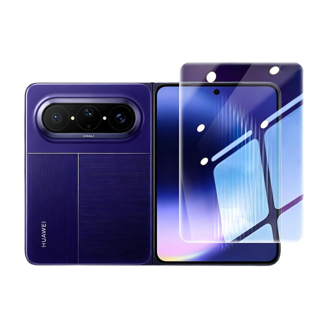 DIVI Corning AR Anti-Reflective Tempered Glass Screen Protector for Huawei Pura XMax Full Coverage Foldable Phone Outer Screen, Anti-Drop and Anti-Fingerprint