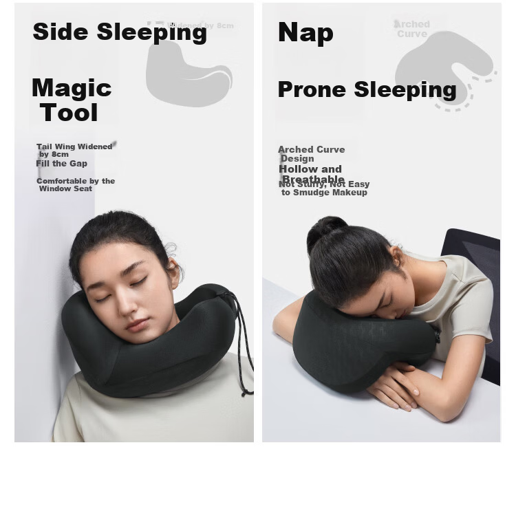 Beneunder Inflatable U-Shaped Neck Pillow Outdoor Travel Portable Full Support Neck Cushion LC612 5