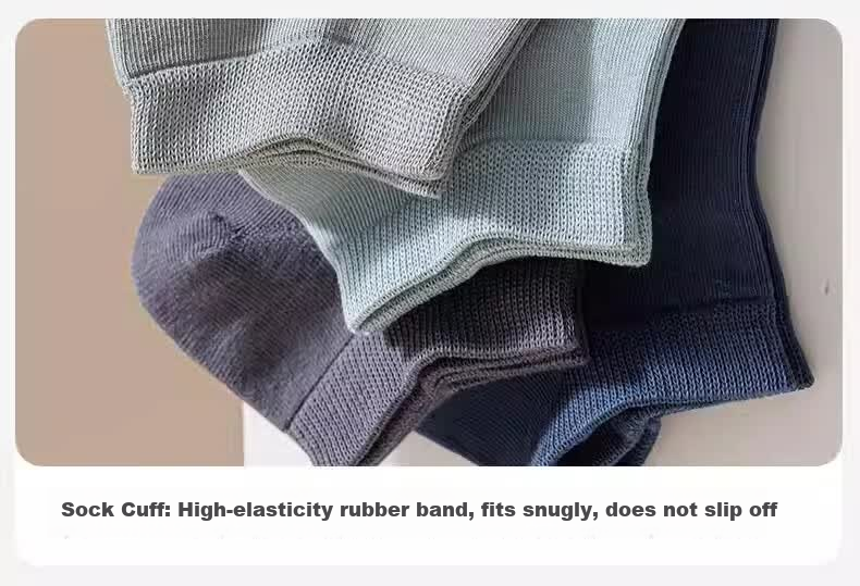 Mian Shisan Men's Short Socks Xinjiang Cotton Summer Thin Antibacterial Odor-Resistant Solid Color Low-Cut Breathable No-Show Socks 6 Pairs Pack 24