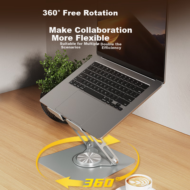 ASUS Laptop Stand 360° Rotatable Computer Stand Infinite Height Adjustable Foldable Dual-Axis Cooling Riser Compatible with ASUS VivoBook, Xiaomi, Lenovo AR2 Pro