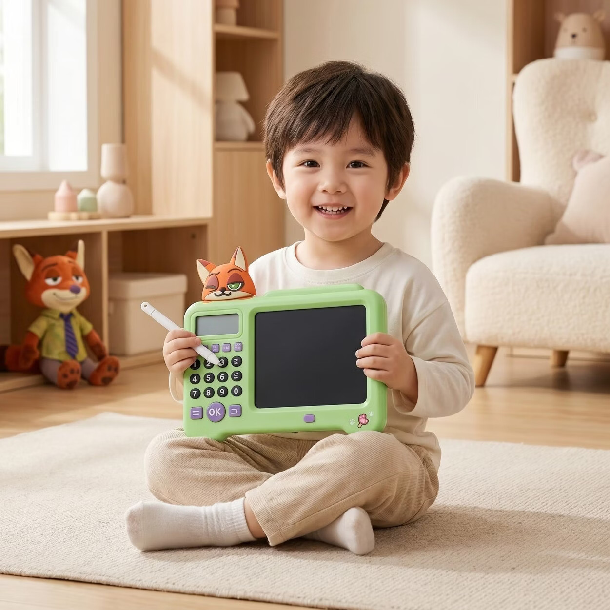 Disney Zootopia Kids Handheld Drawing Board Electronic Drawing Tablet Educational Math Toy Nick Birthday Gift