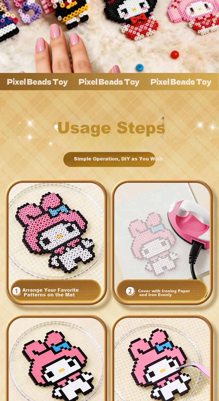 Snaen Bead Fusion Full Set DIY Hand Tool Toy with Iron Material Kit Girls Children's Day Gift 2