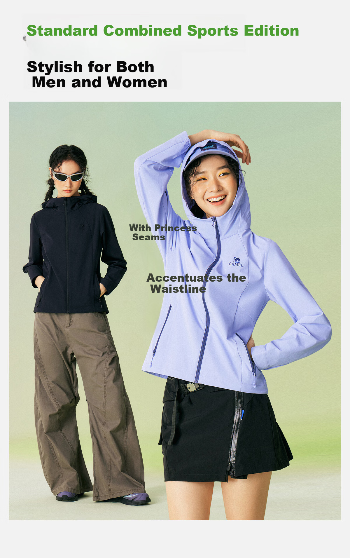 Camel Women's Spring Outdoor Water-Repellent Softshell Jacket M26BA6V021 14