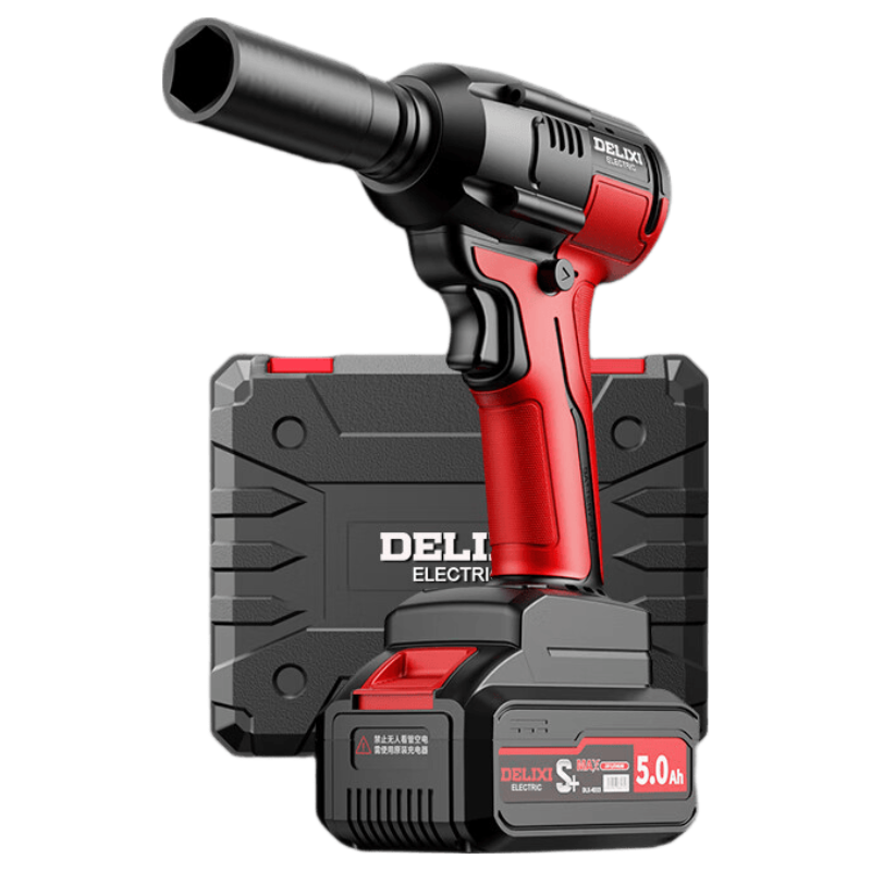 DELIXI Electric Brushless Impact Wrench High Torque Lithium Battery Electric Auto Repair Wrench Air Gun