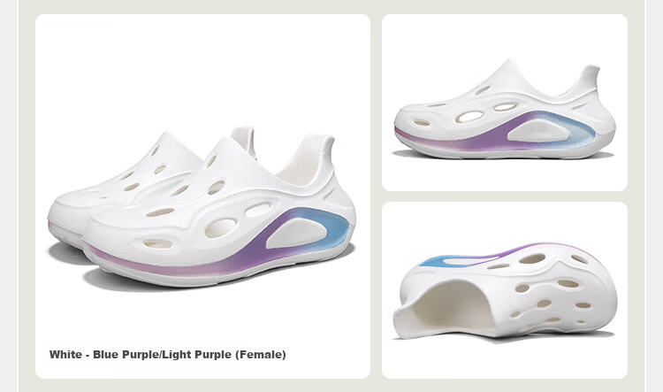 Jingzhenlianggong Hollow Out Sandals Senma Style Outdoor Non-Slip Water Shoes White Size 44-45 16