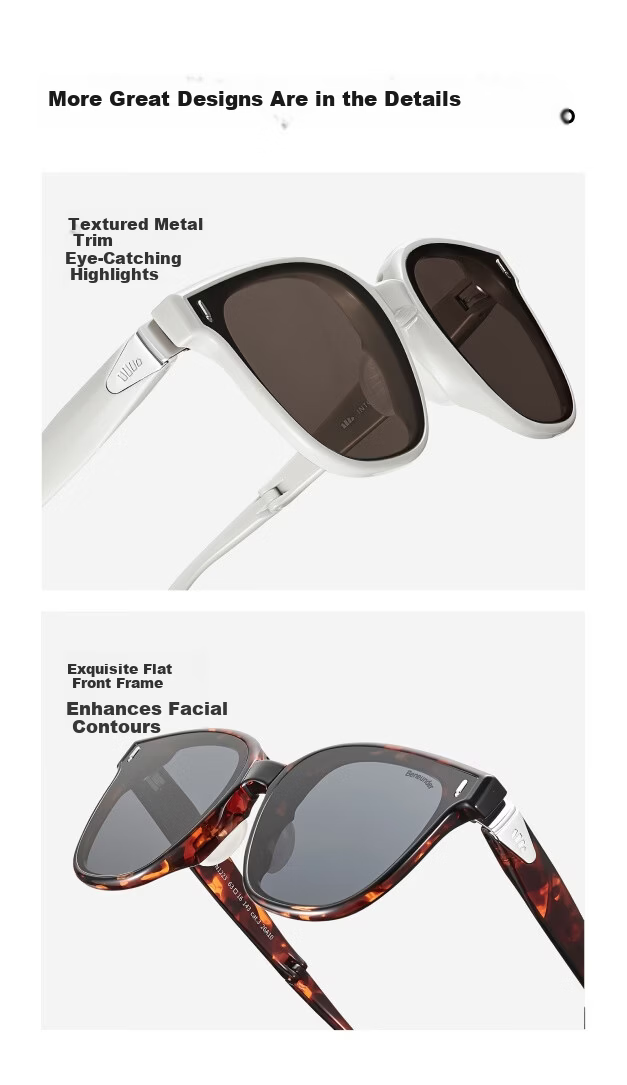 Beneunder Sunglasses Square Round Frame Unisex New Driving Outdoor Travel HD Folding Sunglasses FD026 18