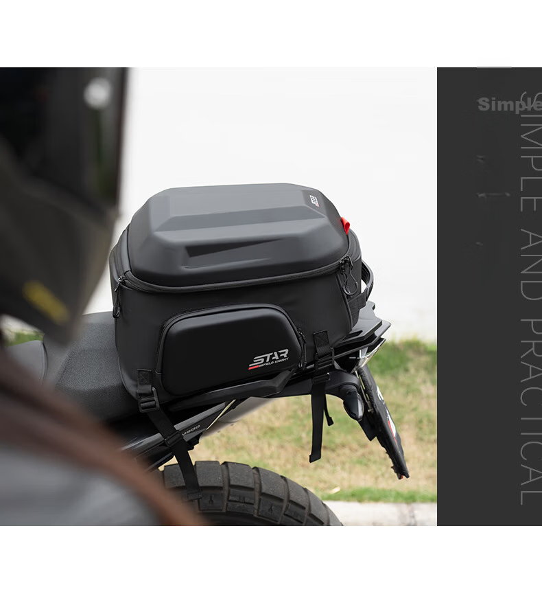 STAR FIELD KNIGHT Motorcycle Multifunctional 54L Rear Seat Bag Full Helmet Tail Bag Dual Shoulder Riding Backpack Hard Shell Helmet Bag SKB395 16