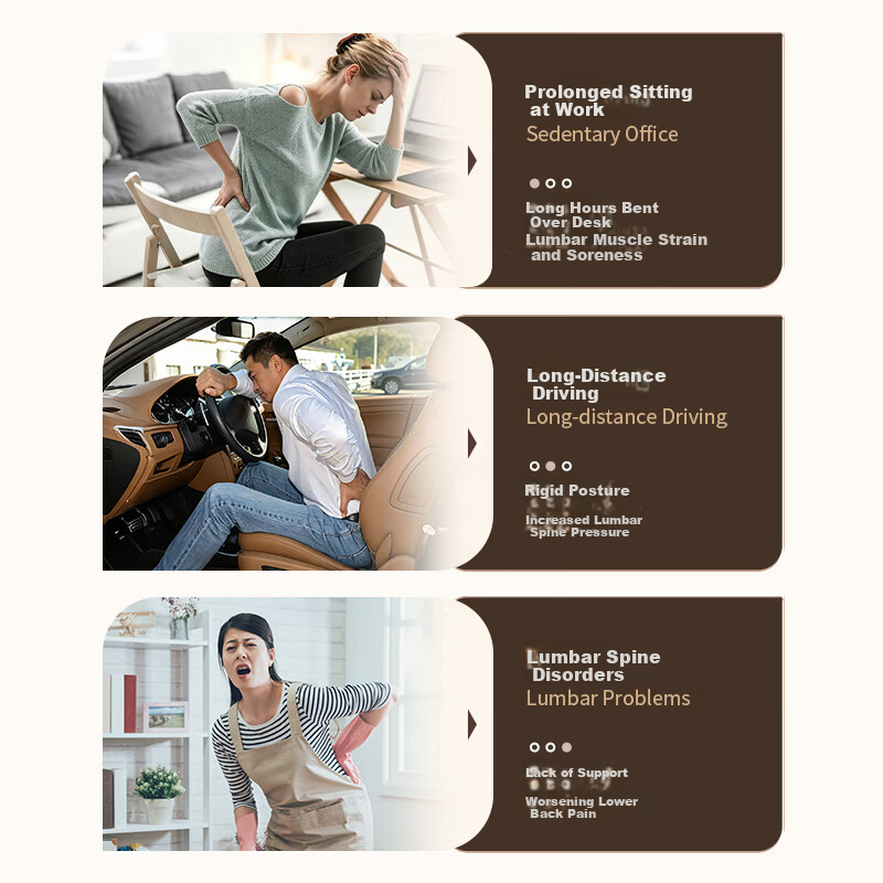 Bubble Car Lumbar Support Cushion Ergonomic Backrest Office Seat Long Sitting Essential Father's Day Gift