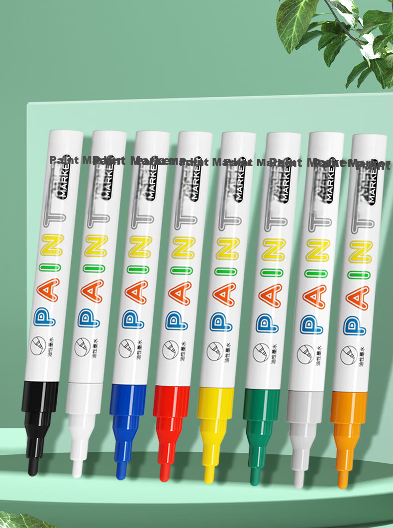 UBILI Waterproof Oil-Based Paint Marker Pen DIY Graffiti Tire Industrial Metal Touch-Up Paint Pen 3-Pack 5201 Silver 11