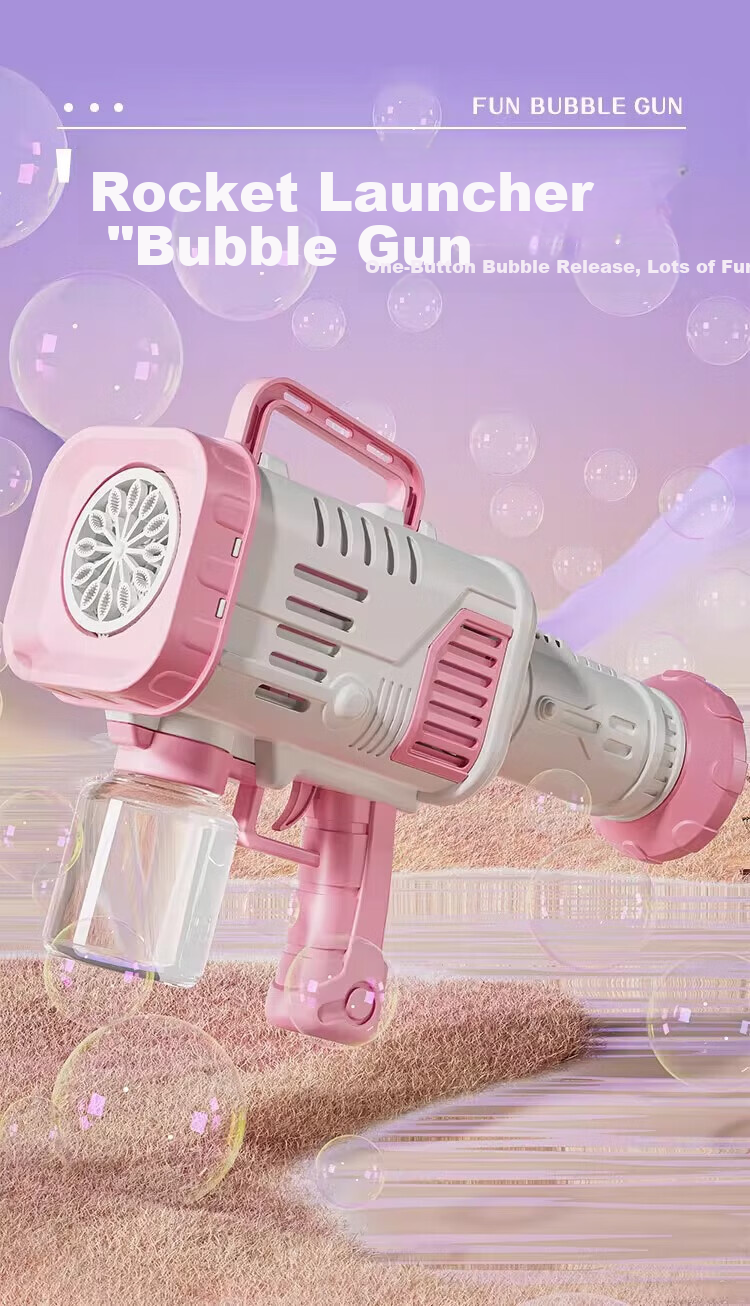 Snaen Kids Bubble Machine Multi-Hole Bubble Gun Toy Fully Automatic Electric Leak-Proof Boys Girls Children's Day Gift 1