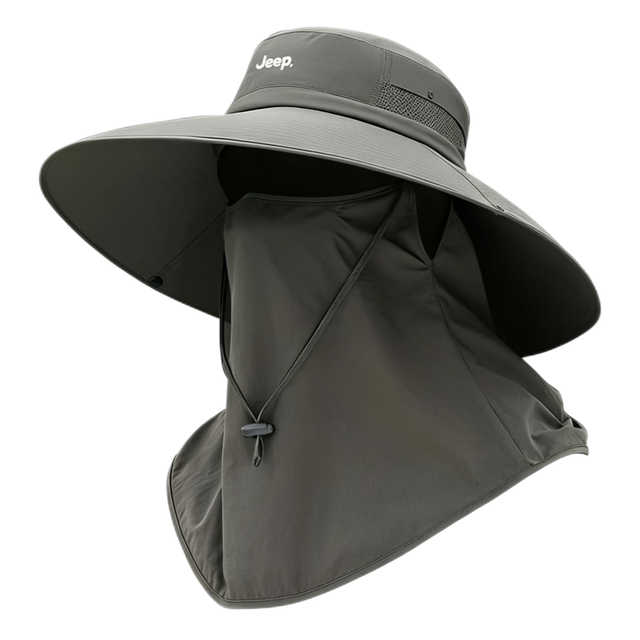 JEEP Jeep Sun Protection Hat Summer Outdoor Full Sunshade Detachable Face Mask Unisex Sunshade Fisherman Hat