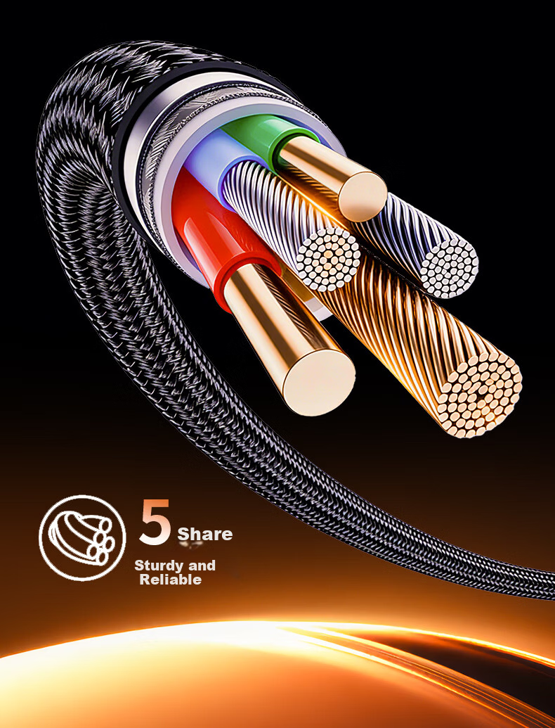 Aomake PD240W Dual-Head Type-C to Type-C Fast Charging Cable 5A for iPad Pro, Apple MacBook 17/16/15, Huawei, Xiaomi Laptops and Phones 13
